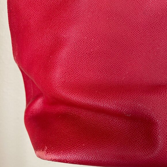 Authentic Coach Red Leather Bag Everyday Chic with Gold Hardware - Picture 8 of 12